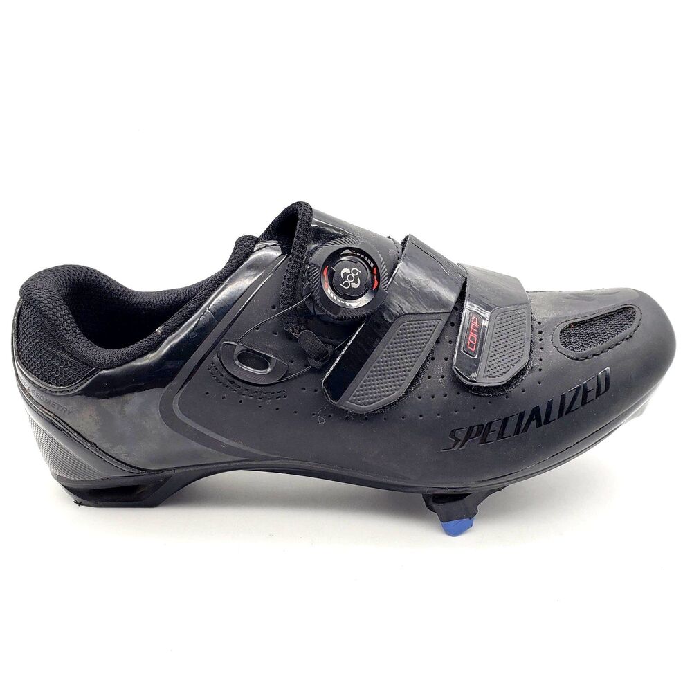 Specialized Comp Rd Cycling Shoes BOA Womens 6.5 39 Black 3 Bolt Shimano Blue